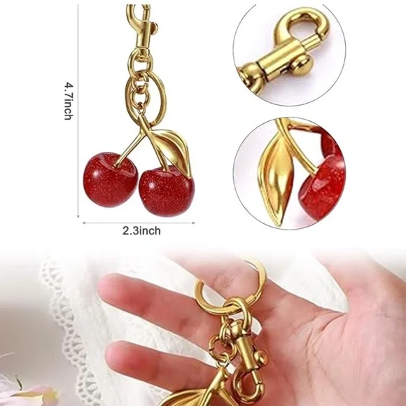 Rare Gold Cherry Keychain - Picture 11 of 13
